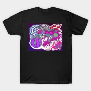 Neon Dragon With 4 Elements Variant 10 T-Shirt